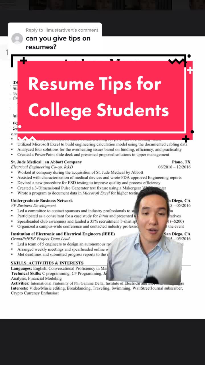 image How do I write a college resume?